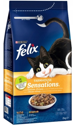 FELIX Sensations sucha karma dla kota KURCZAK INDYK z warzywami 2kg