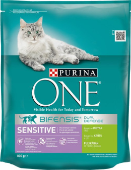 Purina ONE SENSITIVE indyk ryż 800g karma dla kota