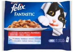 Felix Fantastic karma dla kota woł./kurczak 4x100g