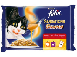 FELIX SENSATIONS SAUCE INDYK JAGNIĘCINA 100g x 4