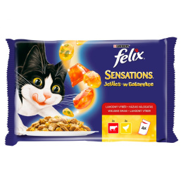 Felix SENSATIONS Dania mięsne w galarecie 4x100g