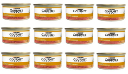 Gourmet Gold w Sosie, 12 x 85 g kaczka/indyk