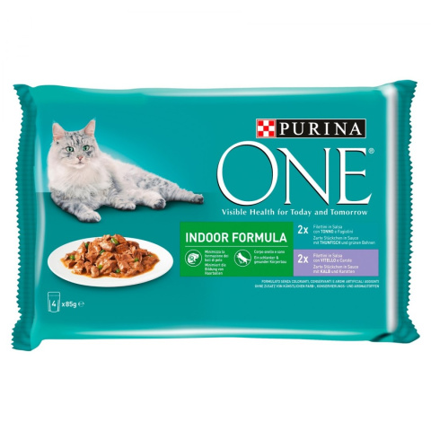 Karma Purina ONE INDOOR tuńczyk cielęcina 4x85g