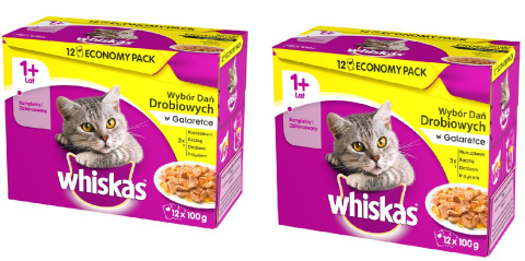 WHISKAS Adult Dania drobiowe w galaretce 12x100g x2