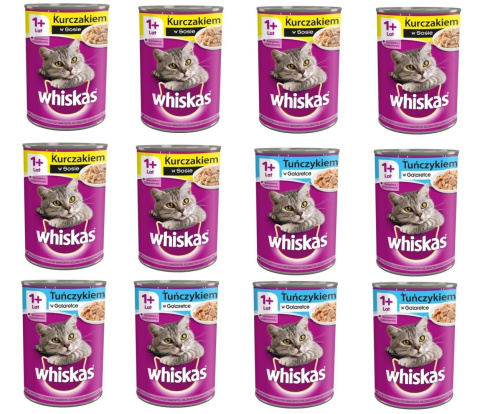 Whiskas MIX dwóch smaków 12x400g