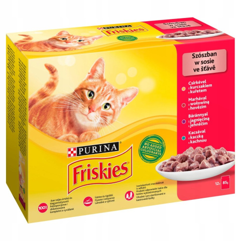 Karma mix z mięsem w sosie Purina FRISKIES 12x85g
