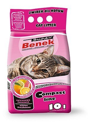 Super Benek Compact Zapachowy Cytrusowa Świeżość (różowy) 10L Super Benek Compact Zapachowy Cytrusowa Świeżość (różowy) 10L