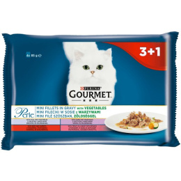 GOURMET PERLE FILECIKI W SOSIE Z WARZYWAMI 4x85g