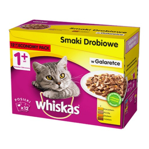 WHISKAS Drobiowe dania w Galaretce 12x100g