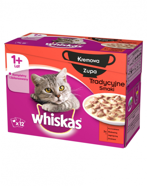 Whiskas zupa tradycyjne smaki 12x85g