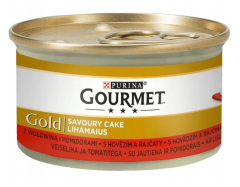 Karma dla kota Gourmet Gold wołowina i pomidor 85g