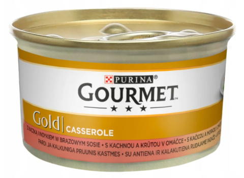 Purina GOURMET GOLD Casserole kaczka i indyk 85g