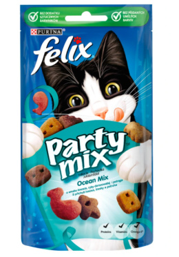 Przysmak FELIX PARTY Ocean Mix 60g łosoś pstrąg