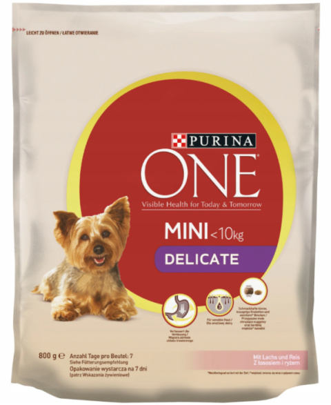 Purina ONE Mini Delicate Łosoś 800 g