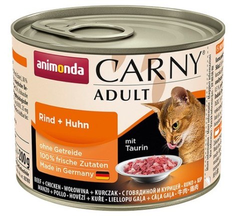 Animonda Carny Adult Wołowina + Kurczak puszka 200g Animonda Carny Adult Wołowina + Kurczak puszka 200g