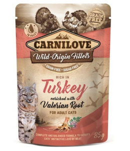 Carnilove Cat indyk i waleriana saszetka 85g