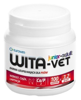 Wita-Vet Junior+Adult CA/P=2 3,2g 100tabl. - preparat witaminowy dla ciężarnych suk i szczeniąt