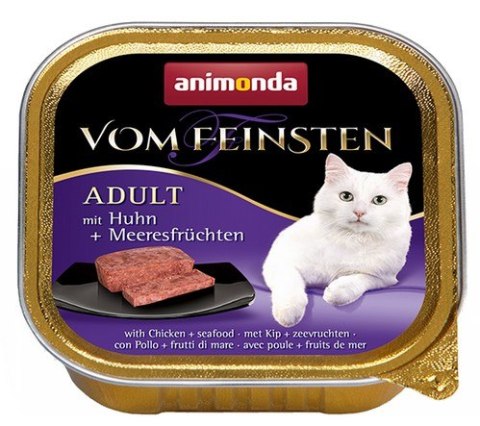 Animonda vom Feinsten Cat Adult z Kurczakiem i Owocami Morza tacka 100g Animonda vom Feinsten Cat Adult z Kurczakiem i Owocami Morza tacka 100g
