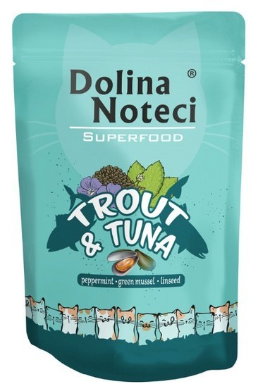 Dolina Noteci Superfood Kot Pstrąg i tuńczyk saszetka 85g Dolina Noteci Superfood Kot Pstrąg i tuńczyk saszetka 85g