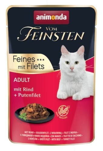 Animonda vom Feinsten Cat Adult Wołowina + filet z indyka saszetka 85g Animonda vom Feinsten Cat Adult Wołowina + filet z indyka saszetka 85g