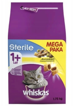 Whiskas Sterile Karma dla kota Kurczak 1+ 1,75kg