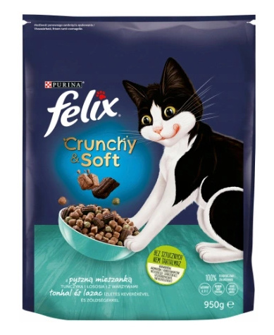 Felix Crunchy & Soft Mix Ryb z warzywami 950g