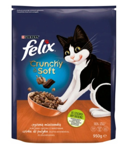 Felix Crunchy & Soft, drób 950g