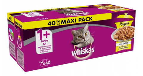 WHISKAS Potrawka Smaki drobiowe w galaretce 40x85g