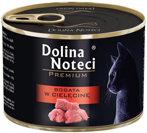 Dolina Noteci Premium Kot Bogata w cielęcinę puszka 185g Dolina Noteci Premium Kot Bogata w cielęcinę puszka 185g