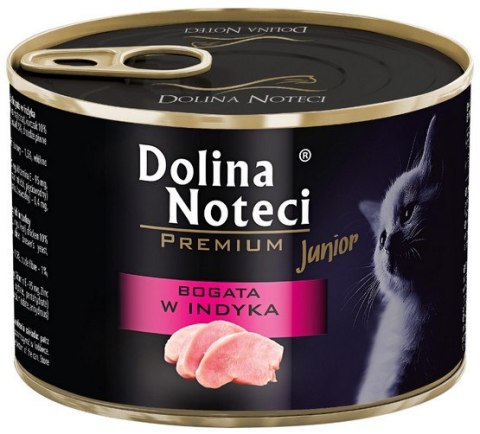 Dolina Noteci Premium Kot Junior Bogata w indyka puszka 185g Dolina Noteci Premium Kot Junior Bogata w indyka puszka 185g
