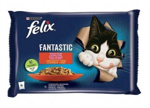 Felix Fantastic MP Wołowina Kurczak 4 x 85g