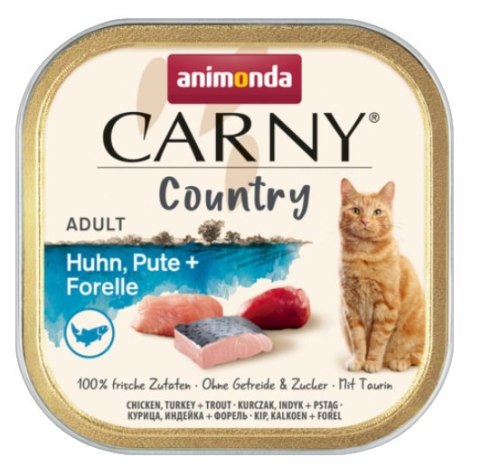Animonda Carny Country Adult Kurczak, Indyk i Pstrąg tacka 100g Animonda Carny Country Adult Kurczak, Indyk i Pstrąg tacka 100g