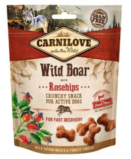 CARNILOVE DOG SNACK CRUNCHY WILD BOAR+ROSEHIP 200G