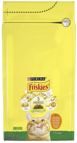 FRISKIES Indoor dla kotów domowych 1,5 kg