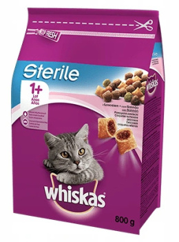 WHISKAS 1+ Sterile z Łososiem 800g Sterylizowane