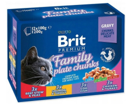 BRIT PREMIUM CAT ADULT MULTIPACK SASZETKI 12X100G