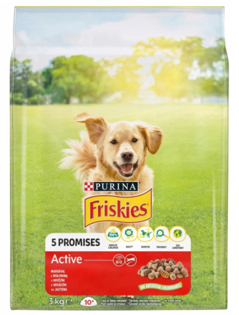 Karma dla psa Purina FRISKIES Active wołowina 3 kg