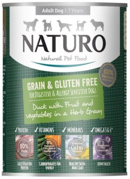 Naturo Adult Kaczka, jagody, dynia i cukinia w sosie puszka 390g
