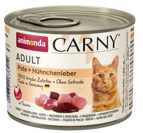 Animonda Carny Adult Indyk + Wątróbka kurczaka puszka 200g Animonda Carny Adult Indyk + Wątróbka kurczaka puszka 200g