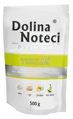 Dolina Noteci Premium Pies Gęś i ziemniaki saszetka 500g Dolina Noteci Premium Pies Gęś i ziemniaki saszetka 500g