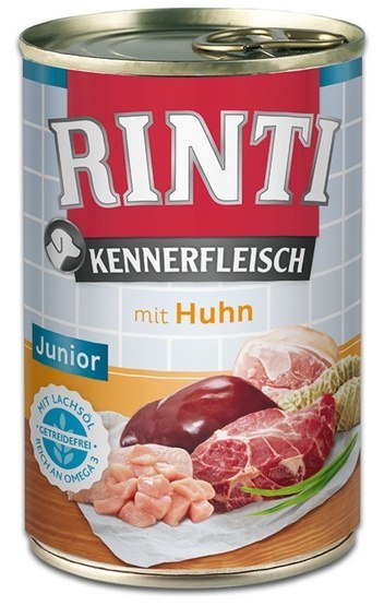 Rinti Kennerfleisch Junior Huhn pies - kurczak puszka 400g Rinti Kennerfleisch Junior Huhn pies - kurczak puszka 400g