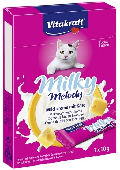 Vitakraft Cat Milky Melody krem z mleka i sera 70g [28819]