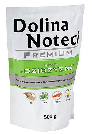 Dolina Noteci Premium Pies Dziczyzna saszetka 500g Dolina Noteci Premium Pies Dziczyzna saszetka 500g