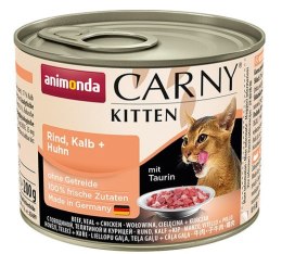 Animonda Carny Kitten Wołowina, Cielęcina + Kurczak puszka 200g