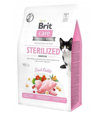 BRIT CARE CAT GRAIN FREE STERILISED 400g / KRÓLIK