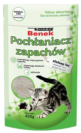 Benek Pochłaniacz zapachów - zielony las 0,45kg Benek Pochłaniacz zapachów - zielony las 0,45kg