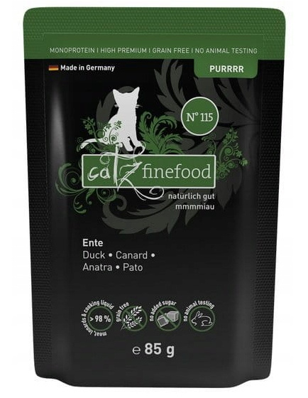 Catz Finefood Purrrr N.115 Kaczka 85g mokra karma