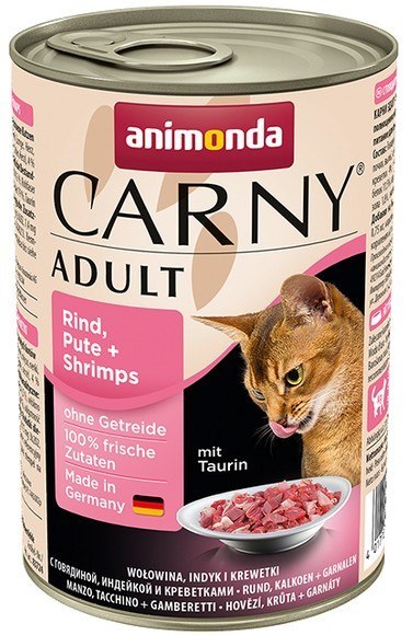 Animonda Carny Adult Wołowina, Indyk + Krewetki puszka 400g Animonda Carny Adult Wołowina, Indyk + Krewetki puszka 400g
