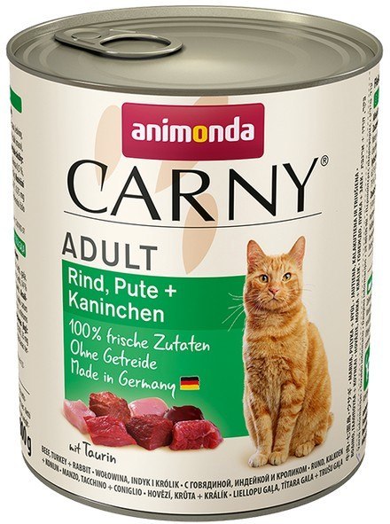 Animonda Carny Adult Wołowina, Indyk + Królik puszka 800g Animonda Carny Adult Wołowina, Indyk + Królik puszka 800g