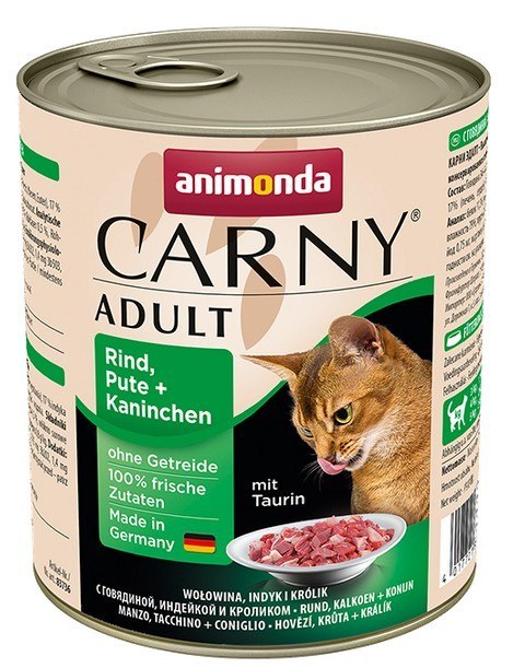 Animonda Carny Adult Wołowina, Indyk + Królik puszka 800g Animonda Carny Adult Wołowina, Indyk + Królik puszka 800g